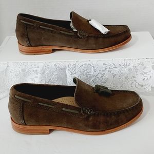 🤍🩵NEW! Driver Club USA Hampton Mens Suede Leather olive green Loafers *Size 7